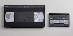 VHS Tape and Video8 Cassette Size Comparison